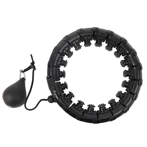Hula Hoop s Masažerom i Utezima, 30-42 cm, Crni