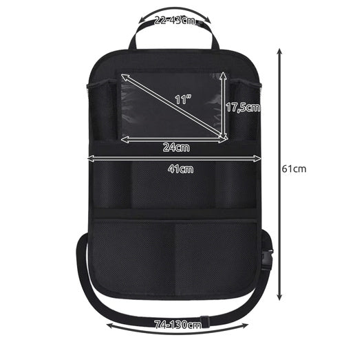 Organizator za Autosjedalo s Džepovima 61 x 41 cm Crni