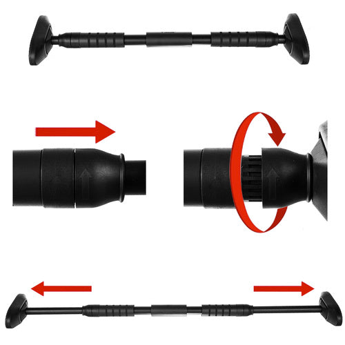Podesiva Šipka za Zgibove od 70 do 100 cm, Crna, Nosivost 180 kg