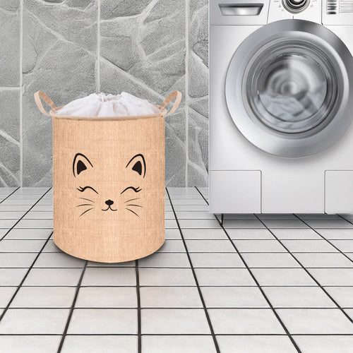 Košara za Igračke i Rublje 42L, Bež s Printom, 32 x 43 cm