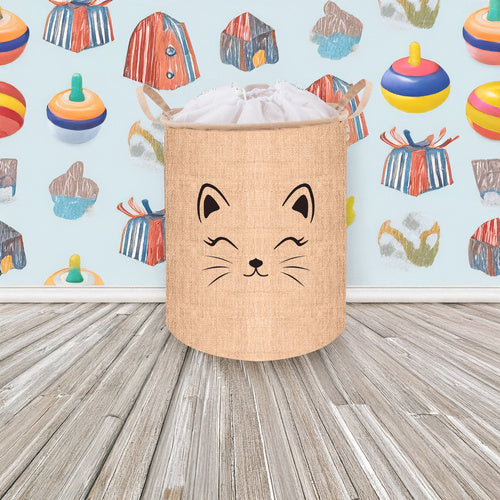 Košara za Igračke i Rublje 42L, Bež s Printom, 32 x 43 cm