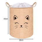 Košara za Igračke i Rublje 42L, Bež s Printom, 32 x 43 cm