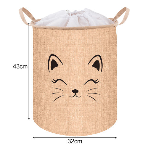 Košara za Igračke i Rublje 42L, Bež s Printom, 32 x 43 cm