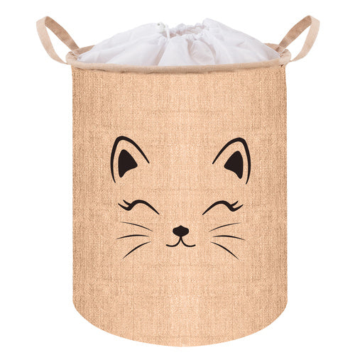 Košara za Igračke i Rublje 42L, Bež s Printom, 32 x 43 cm