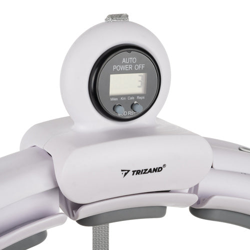 Hula Hoop s Brojačem, Podesivom Težinom i Masažnim Izbočinama, Bijeli, 75–109 cm