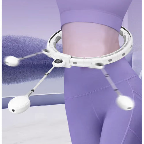 Hula Hoop s Brojačem, Podesivom Težinom i Masažnim Izbočinama, Bijeli, 75–109 cm