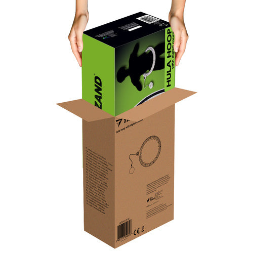 Hula Hoop s Brojačem, Podesivom Težinom i Masažnim Izbočinama, Bijeli, 75–109 cm