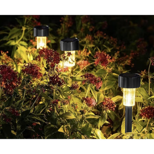 Set Solarnih Vrtnih Lampi 10 Komada, Toplo Bijelo Svjetlo, IP44, 37 x 5.5 cm