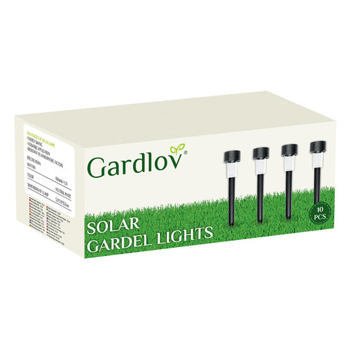 Set Solarnih Vrtnih Lampi 10 Komada, Toplo Bijelo Svjetlo, IP44, 37 x 5.5 cm