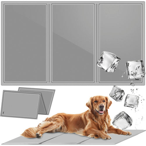 Hladilna Prostirka za Životinje 110x70 cm Siva XXL