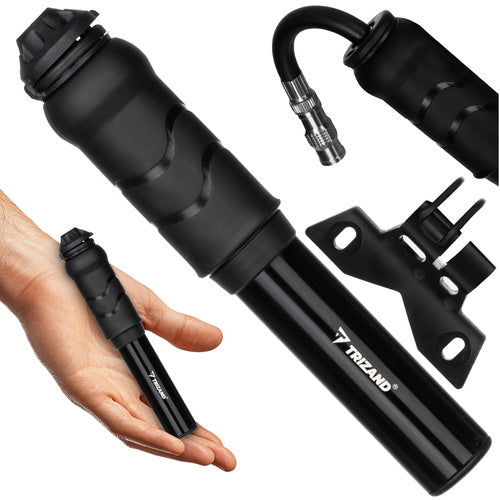 Ručna Pumpa za Bicikl i Romobil 16 cm Crna s Držačem za Ramu