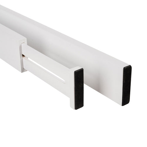 Bijeli Organizator za Ladice od Bambusa, Podesivi, 42-56 x 6 x 1.5 cm, 4 Komada