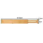 Podesivi Organizator Za Ladice od Bambusa 42-56 x 6 x 1.5 cm, 4 Komada