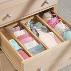 Podesivi Organizator Za Ladice od Bambusa 42-56 x 6 x 1.5 cm, 4 Komada