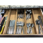 Podesivi Organizator Za Ladice od Bambusa 42-56 x 6 x 1.5 cm, 4 Komada
