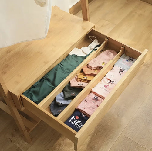 Podesivi Organizator Za Ladice od Bambusa 42-56 x 6 x 1.5 cm, 4 Komada