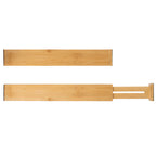 Podesivi Organizator Za Ladice od Bambusa 42-56 x 6 x 1.5 cm, 4 Komada