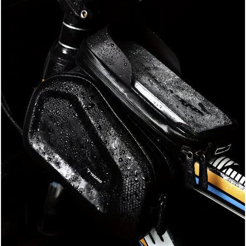 Vodootporna Torba za Bicikl s Držačem za Telefon do 7.2" Crna 20 x 19 x 17 cm