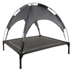 Natkriveni Povišeni Krevet za Psa XXL 90 x 90 x 70 cm Grafitno Sivi