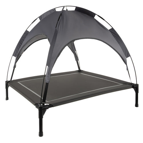 Natkriveni Povišeni Krevet za Psa XXL 90 x 90 x 70 cm Grafitno Sivi