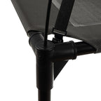 Natkriveni Povišeni Krevet za Psa XXL 90 x 90 x 70 cm Grafitno Sivi