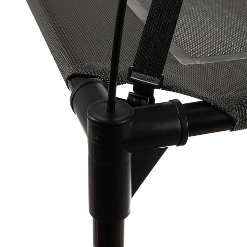 Natkriveni Povišeni Krevet za Psa XXL 90 x 90 x 70 cm Grafitno Sivi