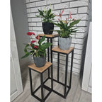 Metalni Stalak za Cvijeće s 3 Nivoa 67 cm