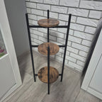 Metalni Stalak za Cvijeće s 3 Nivoa 81x27x27 cm Crno-smeđi