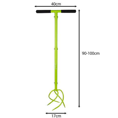 Ručno Kultivator Za Tlo S Podesivom Visinom 90–100 cm Zelene Boje