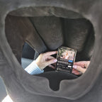 Putni Jastuk na Napuhavanje 50 x 35 x 25 cm Crni