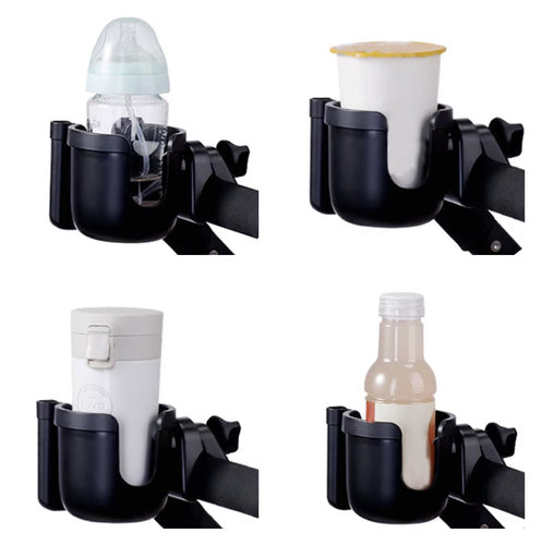 2u1 Držač Za Bočicu i Telefon Za Kolica, Crni, 18 x 9.2 x 9.4 cm