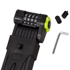 Preklopni Lokot za Bicikl s Kombinacijom, Crni, 45 x 8 cm