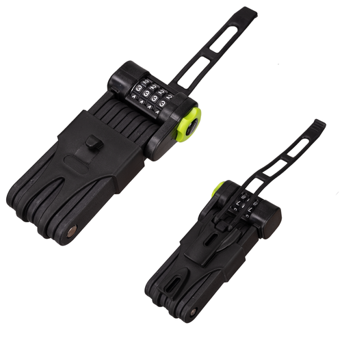 Preklopni Lokot za Bicikl s Kombinacijom, Crni, 45 x 8 cm