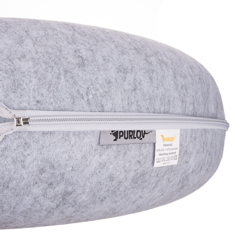 Okrugli Tunel Krevet za Mačke i Fretke 51 x 20 cm Sivi