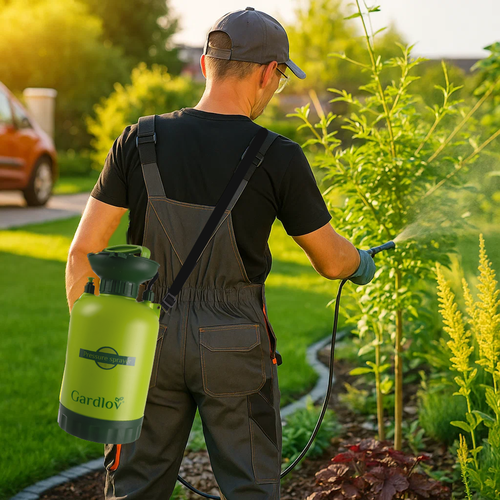 Ručno Tlačni Prskalica za Vrt 8L Zelena s Lancem 40 cm i Crijevo 100 cm
