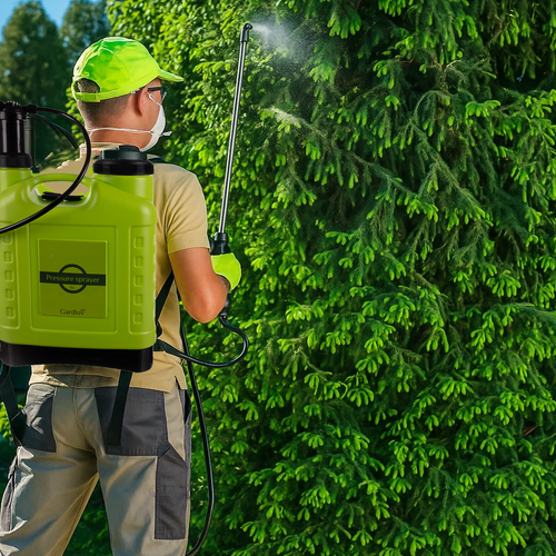 Ručno Tlačni Prskalica za Vrt 16L Zelena s Lancerom 50 cm i Crijevo 120 cm