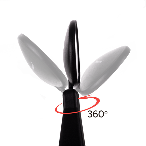 Lijevo Biciklističko Ogledalo 19 x 7 cm Crno, Podesivo i Neuništivo