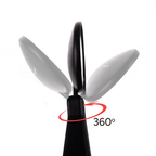 Lijevo Biciklističko Ogledalo 19 x 7 cm Crno, Podesivo i Neuništivo