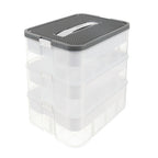 Organizator za Kocke s 3 Razine, 22l, Prozirni, 22.5 x 30.5 x 32.4 cm