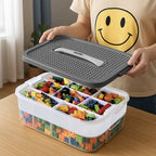 Organizator za Kocke s 3 Razine, 22l, Prozirni, 22.5 x 30.5 x 32.4 cm