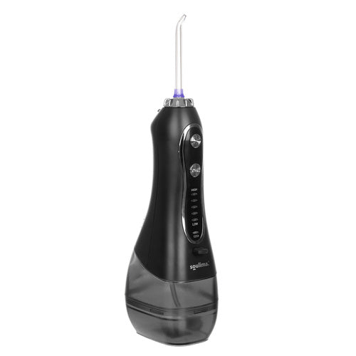 Bežični Dentalni Irigator Tuš za Zube 300ml, 5 Načina Rada, 8 Mlaznica, Crni