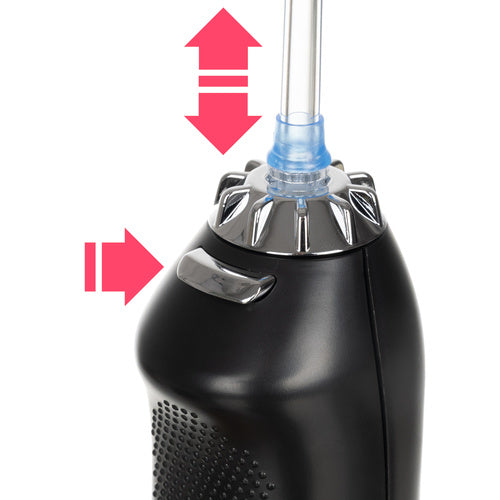 Bežični Dentalni Irigator Tuš za Zube 300ml, 5 Načina Rada, 8 Mlaznica, Crni