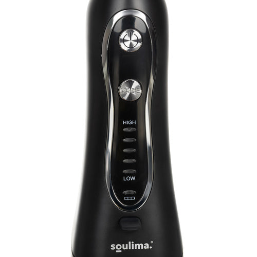 Bežični Dentalni Irigator Tuš za Zube 300ml, 5 Načina Rada, 8 Mlaznica, Crni