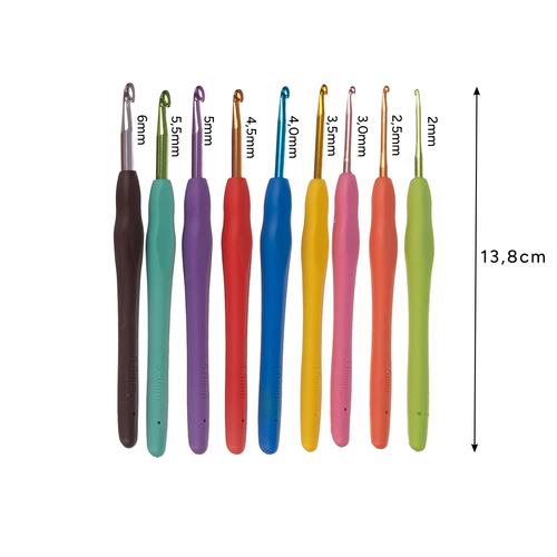 Set za Kukičanje 58 Dijelova u Kutiji 23 x 19 x 8 cm, Višebojni