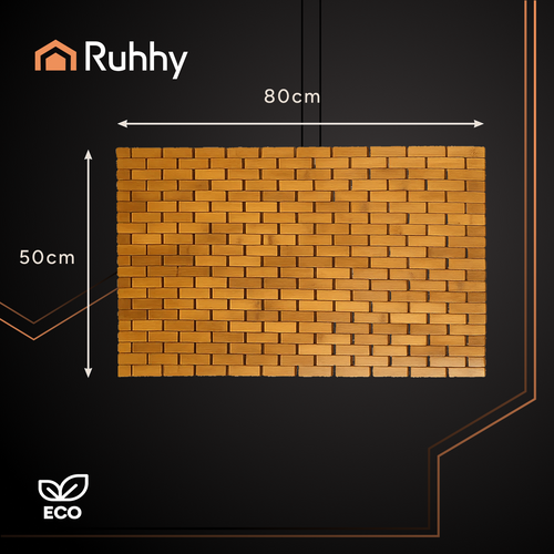 Bambusova Protuklizna Podloga za Kupaonicu 80x50 cm, Vodootporna