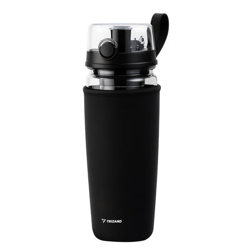 Sportska Boca za Vodu s Voćnim Umetkom 1L, Prozirna/Crna, 25 x 8 cm