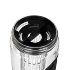 Sportska Boca za Vodu s Voćnim Umetkom 1L, Prozirna/Crna, 25 x 8 cm