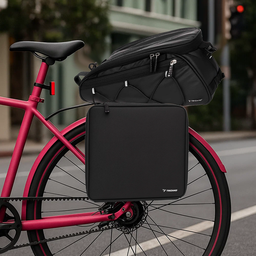 Vodootporne Biciklističke Torbe s Termo Središnjom Torbom 16 L, Set od 3, Crne