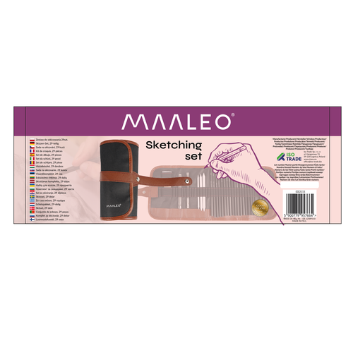 Set Za Slikanje i Skiciranje 29 Dijelova u Crnoj Torbi 47 x 20.5 x 2.5 cm