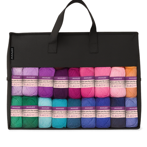 Set za Kukičanje 113 Dijelova s Torbom, Višebojni, 29 x 39 cm